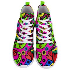 Seamless Doodle Men s Lightweight High Top Sneakers by Vaneshart