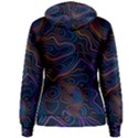 Topographic Colorful Contour Illustration Background Women s Pullover Hoodie View2