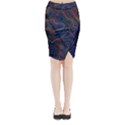 Topographic Colorful Contour Illustration Background Midi Wrap Pencil Skirt View1