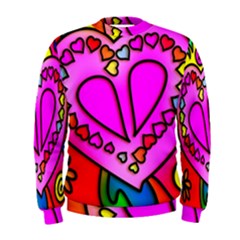 Stained Glass Love Heart Men s Sweatshirt by Vaneshart