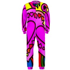 Stained Glass Love Heart Onepiece Jumpsuit (men)  by Vaneshart