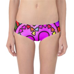 Stained Glass Love Heart Classic Bikini Bottoms by Vaneshart