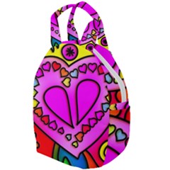 Stained Glass Love Heart Travel Backpacks by Vaneshart