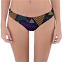 Abstract Pattern Design Various Striped Triangles Decoration Reversible Hipster Bikini Bottoms View3