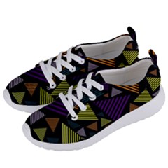 Abstract Pattern Design Various Striped Triangles Decoration Women s Lightweight Sports Shoes by Vaneshart