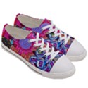 Red Flower Abstract  Women s Low Top Canvas Sneakers View3