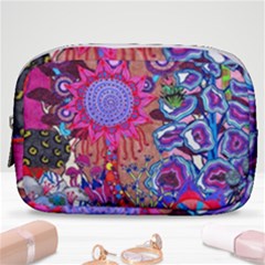 Red Flower Abstract  Make Up Pouch (small) by okhismakingart