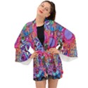 Red Flower Abstract  Long Sleeve Kimono View1