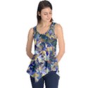 October Leaves In Blue Sleeveless Tunic View1