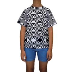 Hexagon Kids  Short Sleeve Swimwear by impacteesstreetweareight