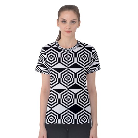 Hexagon Women s Cotton Tee by impacteesstreetweareight