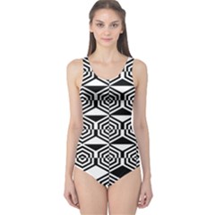 Hexagon One Piece Swimsuit by impacteesstreetweareight