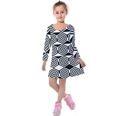 Hexagon Kids  Long Sleeve Velvet Dress by impacteesstreetweareight