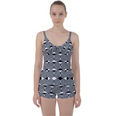 Hexagon Tie Front Two Piece Tankini by impacteesstreetweareight