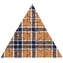 Tartans Yellow 34 Wooden Puzzle Triangle View1