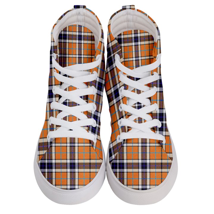 Tartans Yellow 34 Men s Hi-Top Skate Sneakers