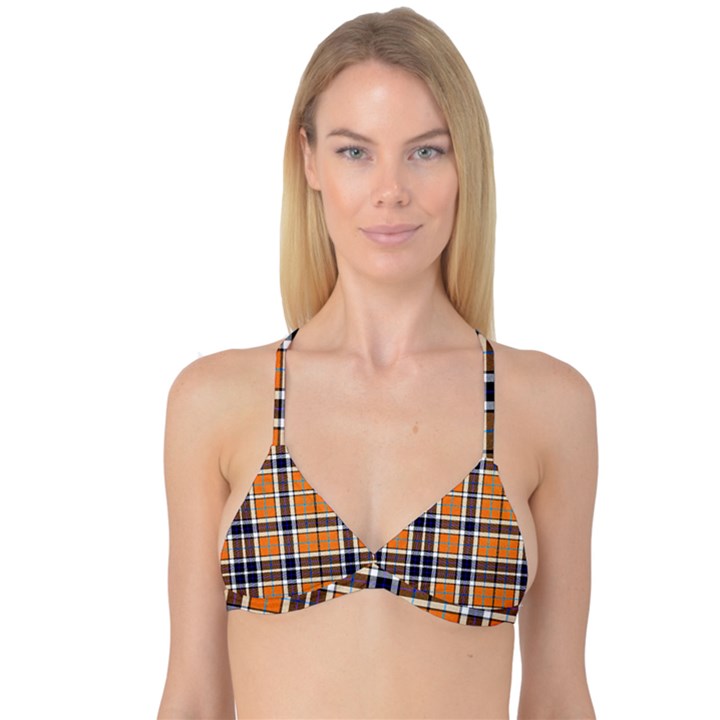 Tartans Yellow 34 Reversible Tri Bikini Top