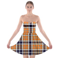 Tartans Yellow 34 Strapless Bra Top Dress by impacteesstreetwearfour