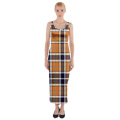 Tartans Yellow 34 Fitted Maxi Dress by impacteesstreetwearfour