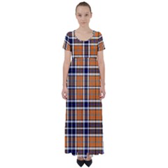 Tartans Yellow 34 High Waist Short Sleeve Maxi Dress by impacteesstreetwearfour