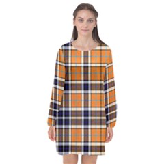 Tartans Yellow 34 Long Sleeve Chiffon Shift Dress  by impacteesstreetwearfour