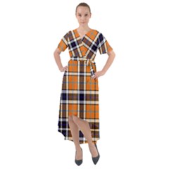 Tartans Yellow 34 Front Wrap High Low Dress by impacteesstreetwearfour