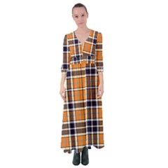 Tartans Yellow 34 Button Up Maxi Dress by impacteesstreetwearfour