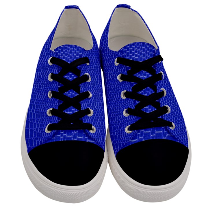 Leather Texture 6 Men s Low Top Canvas Sneakers