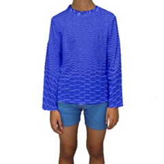 Leather Texture 6 Kids  Long Sleeve Swimwear