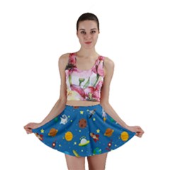 Space Rocket Solar System Pattern Mini Skirt by Vaneshart