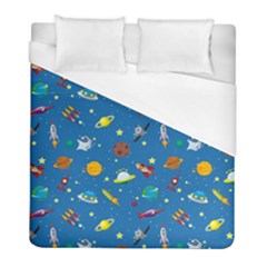 Space Rocket Solar System Pattern Duvet Cover (full/ Double Size) by Vaneshart