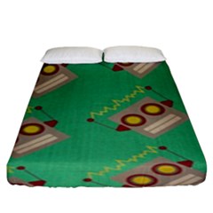 Toy Robot Fitted Sheet (king Size) by Vaneshart