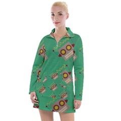 Toy Robot Women s Long Sleeve Casual Dress by Vaneshart