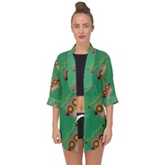 Toy Robot Open Front Chiffon Kimono by Vaneshart