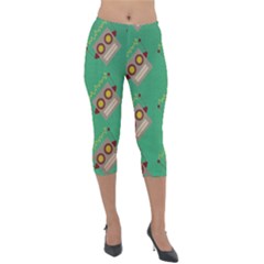 Toy Robot Lightweight Velour Capri Leggings  by Vaneshart