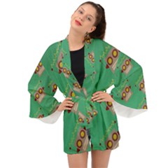 Toy Robot Long Sleeve Kimono by Vaneshart