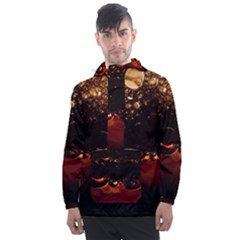 Water Drops Bubbles Macro Close Up Brown Men s Front Pocket Pullover Windbreaker by Vaneshart