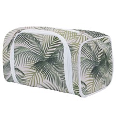 Vector Palm Leaves Pattern  Illustration Toiletries Pouch by Vaneshart