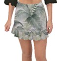 Vector Palm Leaves Pattern  Illustration Fishtail Mini Chiffon Skirt View1