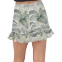 Vector Palm Leaves Pattern  Illustration Fishtail Mini Chiffon Skirt View2