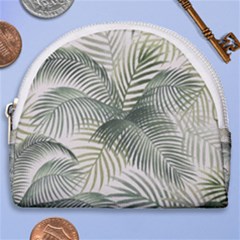 Vector Palm Leaves Pattern  Illustration Horseshoe Style Canvas Pouch by Vaneshart