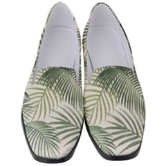 Vector Palm Leaves Pattern  Illustration Women s Classic Loafer Heels by Vaneshart