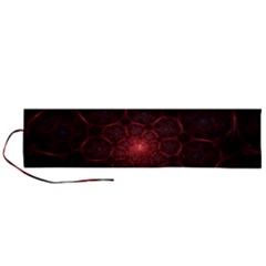 Fractal Spiral Depth Light Red Swirling Lines Roll Up Canvas Pencil Holder (l) by Vaneshart