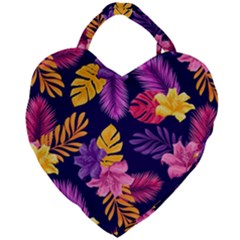 Tropical Pattern Giant Heart Shaped Tote by Vaneshart