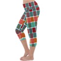 Bricks Abstract Seamless Pattern Lightweight Velour Capri Yoga Leggings View2