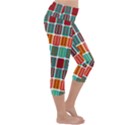 Bricks Abstract Seamless Pattern Lightweight Velour Capri Yoga Leggings View3