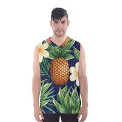 Tropical Pattern Pineapple Flowers Floral Fon Tropik Ananas Men s Sportswear by Vaneshart