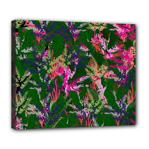 Vibrant Tropical Deluxe Canvas 24  X 20  (stretched) by Vaneshart