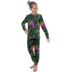 Vibrant Tropical Kids  Long Sleeve Set  by Vaneshart