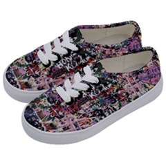 Graffiti Wall Background Kids  Classic Low Top Sneakers by Vaneshart